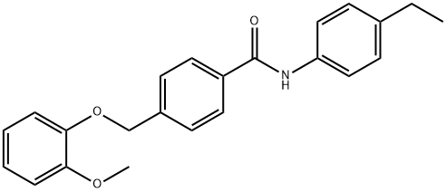 N-(4-ethylphenyl)-4-[(2-methoxyphenoxy)methyl]benzamide 化学構造式