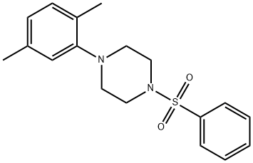 1-(2,5-dimethylphenyl)-4-(phenylsulfonyl)piperazine Structure