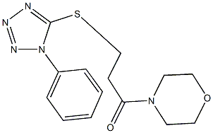 3-(4-morpholinyl)-3-oxopropyl 1-phenyl-1H-tetraazol-5-yl sulfide 结构式