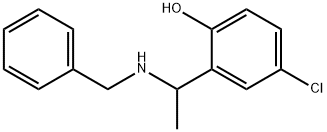 2-[1-(benzylamino)ethyl]-4-chlorophenol 结构式