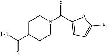 1-(5-bromo-2-furoyl)-4-piperidinecarboxamide Struktur