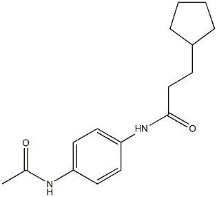 N-[4-(acetylamino)phenyl]-3-cyclopentylpropanamide|