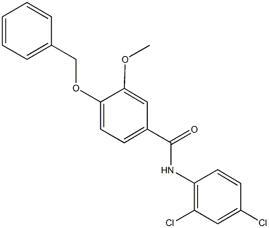 4-(benzyloxy)-N-(2,4-dichlorophenyl)-3-methoxybenzamide 结构式