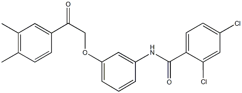 2,4-dichloro-N-{3-[2-(3,4-dimethylphenyl)-2-oxoethoxy]phenyl}benzamide Struktur