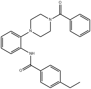 N-[2-(4-benzoyl-1-piperazinyl)phenyl]-4-ethylbenzamide Structure