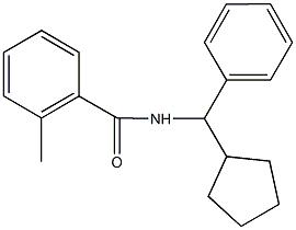 N-[cyclopentyl(phenyl)methyl]-2-methylbenzamide,695171-18-7,结构式