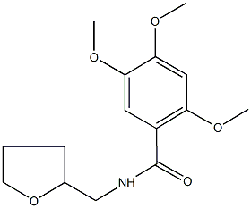 2,4,5-trimethoxy-N-(tetrahydro-2-furanylmethyl)benzamide 结构式