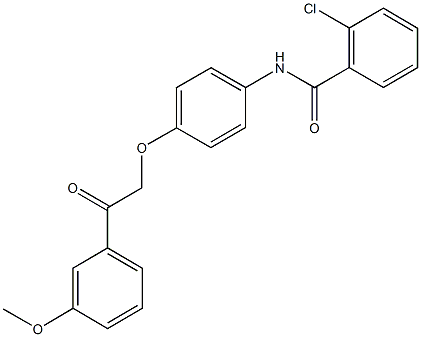 2-chloro-N-{4-[2-(3-methoxyphenyl)-2-oxoethoxy]phenyl}benzamide Structure