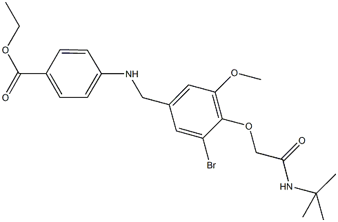 ethyl 4-({3-bromo-4-[2-(tert-butylamino)-2-oxoethoxy]-5-methoxybenzyl}amino)benzoate Structure