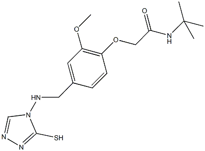 695172-62-4 N-(tert-butyl)-2-(2-methoxy-4-{[(3-sulfanyl-4H-1,2,4-triazol-4-yl)amino]methyl}phenoxy)acetamide