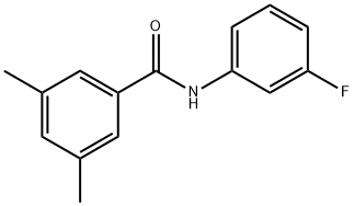 N-(3-fluorophenyl)-3,5-dimethylbenzamide 化学構造式