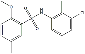 N-(3-chloro-2-methylphenyl)-2-methoxy-5-methylbenzenesulfonamide,695174-45-9,结构式