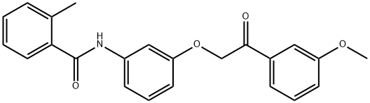N-{3-[2-(3-methoxyphenyl)-2-oxoethoxy]phenyl}-2-methylbenzamide Structure