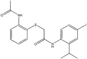 2-{[2-(acetylamino)phenyl]thio}-N-(4-iodo-2-isopropylphenyl)acetamide|