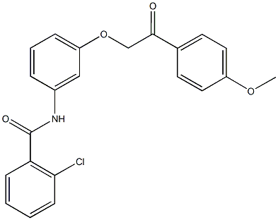2-chloro-N-{3-[2-(4-methoxyphenyl)-2-oxoethoxy]phenyl}benzamide,695175-40-7,结构式