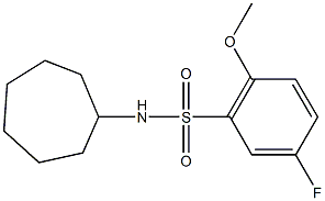 N-cycloheptyl-5-fluoro-2-methoxybenzenesulfonamide Struktur