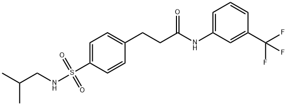 3-{4-[(isobutylamino)sulfonyl]phenyl}-N-[3-(trifluoromethyl)phenyl]propanamide|