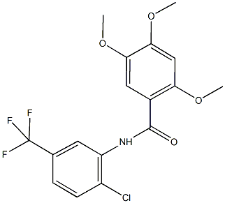 N-[2-chloro-5-(trifluoromethyl)phenyl]-2,4,5-trimethoxybenzamide Structure