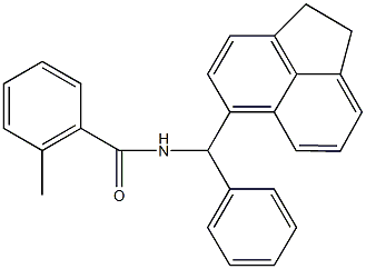 N-[1,2-dihydro-5-acenaphthylenyl(phenyl)methyl]-2-methylbenzamide Structure