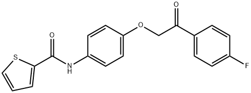 N-{4-[2-(4-fluorophenyl)-2-oxoethoxy]phenyl}-2-thiophenecarboxamide Structure