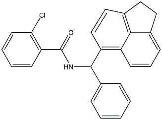 2-chloro-N-[1,2-dihydro-5-acenaphthylenyl(phenyl)methyl]benzamide,695176-43-3,结构式