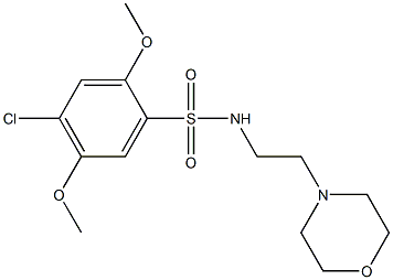 4-chloro-2,5-dimethoxy-N-[2-(4-morpholinyl)ethyl]benzenesulfonamide,695176-59-1,结构式