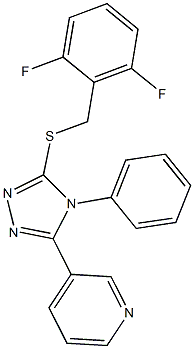 2,6-difluorobenzyl 4-phenyl-5-(3-pyridinyl)-4H-1,2,4-triazol-3-yl sulfide Structure