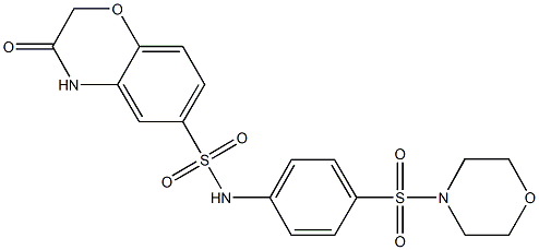 N-[4-(4-morpholinylsulfonyl)phenyl]-3-oxo-3,4-dihydro-2H-1,4-benzoxazine-6-sulfonamide,695199-18-9,结构式