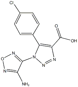 1-(4-amino-1,2,5-oxadiazol-3-yl)-5-(4-chlorophenyl)-1H-1,2,3-triazole-4-carboxylicacid,695206-20-3,结构式