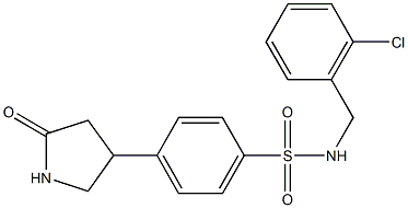 N-(2-chlorobenzyl)-4-(5-oxo-3-pyrrolidinyl)benzenesulfonamide 结构式