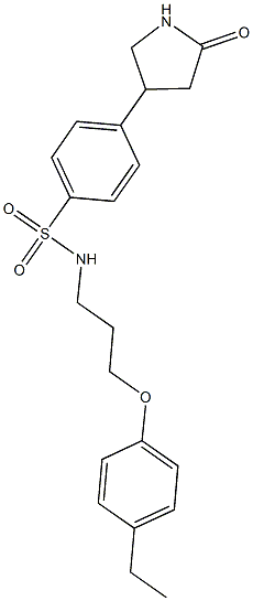 N-[3-(4-ethylphenoxy)propyl]-4-(5-oxo-3-pyrrolidinyl)benzenesulfonamide Structure