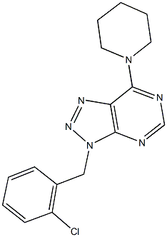 3-(2-chlorobenzyl)-7-(1-piperidinyl)-3H-[1,2,3]triazolo[4,5-d]pyrimidine Structure