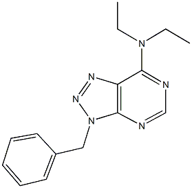 3-benzyl-N,N-diethyl-3H-[1,2,3]triazolo[4,5-d]pyrimidin-7-amine Structure