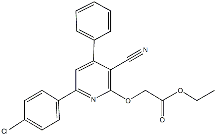 ethyl {[6-(4-chlorophenyl)-3-cyano-4-phenyl-2-pyridinyl]oxy}acetate|