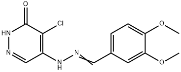 3,4-dimethoxybenzaldehyde (5-chloro-6-oxo-1,6-dihydro-4-pyridazinyl)hydrazone,6954-03-6,结构式