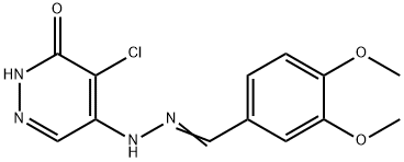 3,4-dimethoxybenzaldehyde (5-chloro-6-oxo-1,6-dihydro-4-pyridazinyl)hydrazone Struktur