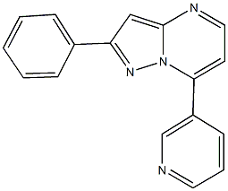 2-phenyl-7-(3-pyridinyl)pyrazolo[1,5-a]pyrimidine 化学構造式