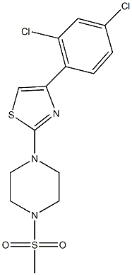 1-[4-(2,4-dichlorophenyl)-1,3-thiazol-2-yl]-4-(methylsulfonyl)piperazine Structure