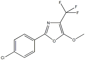 2-(4-chlorophenyl)-5-methoxy-4-(trifluoromethyl)-1,3-oxazole,696605-95-5,结构式