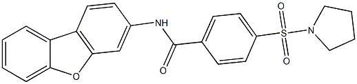 N-dibenzo[b,d]furan-3-yl-4-(1-pyrrolidinylsulfonyl)benzamide,696619-13-3,结构式