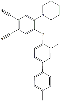 4-[(3,4'-dimethyl[1,1'-biphenyl]-4-yl)oxy]-5-(1-piperidinyl)phthalonitrile Structure