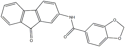 N-(9-oxo-9H-fluoren-2-yl)-1,3-benzodioxole-5-carboxamide Structure