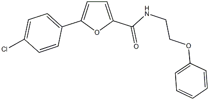 5-(4-chlorophenyl)-N-(2-phenoxyethyl)-2-furamide 结构式