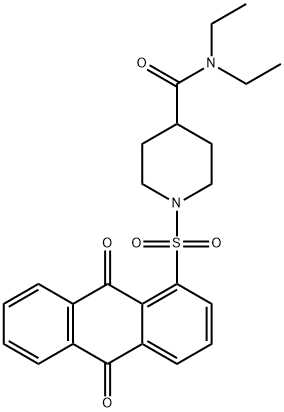 1-[(9,10-dioxo-9,10-dihydro-1-anthracenyl)sulfonyl]-N,N-diethyl-4-piperidinecarboxamide Structure