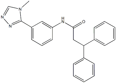 N-[3-(4-methyl-4H-1,2,4-triazol-3-yl)phenyl]-3,3-diphenylpropanamide,696630-81-6,结构式