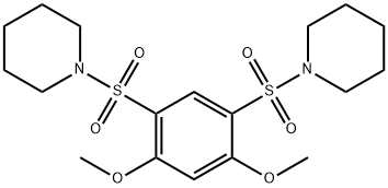 1-{[2,4-dimethoxy-5-(1-piperidinylsulfonyl)phenyl]sulfonyl}piperidine Struktur