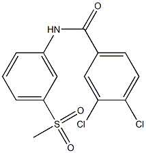 3,4-dichloro-N-[3-(methylsulfonyl)phenyl]benzamide Struktur