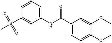 3,4-dimethoxy-N-[3-(methylsulfonyl)phenyl]benzamide,696631-35-3,结构式
