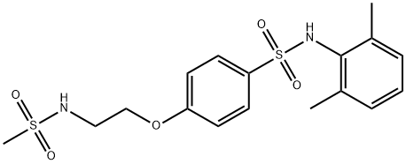 N-(2,6-dimethylphenyl)-4-{2-[(methylsulfonyl)amino]ethoxy}benzenesulfonamide 化学構造式