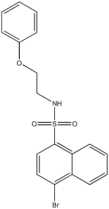 4-bromo-N-(2-phenoxyethyl)-1-naphthalenesulfonamide Structure